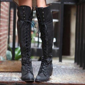 free people joe black lace up boots